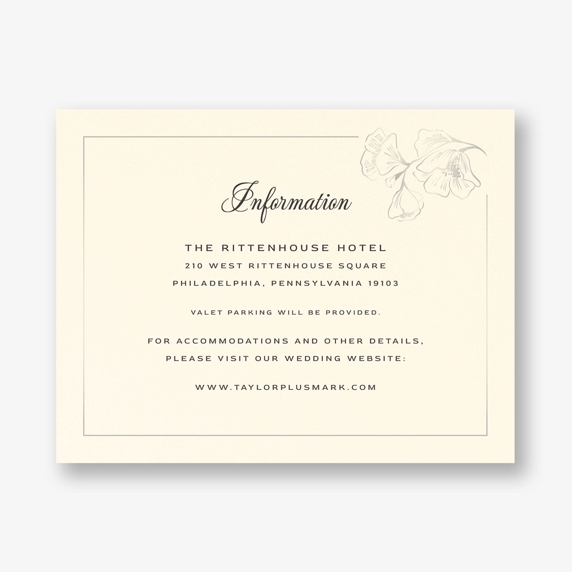 Vintage Magnolia Frame Foil Information Card - Image 4