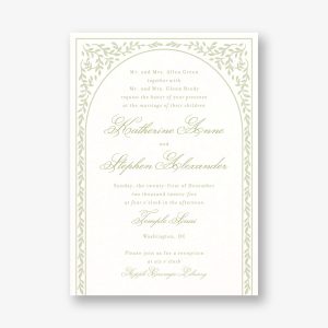 Trellis Vines Wedding Invitation