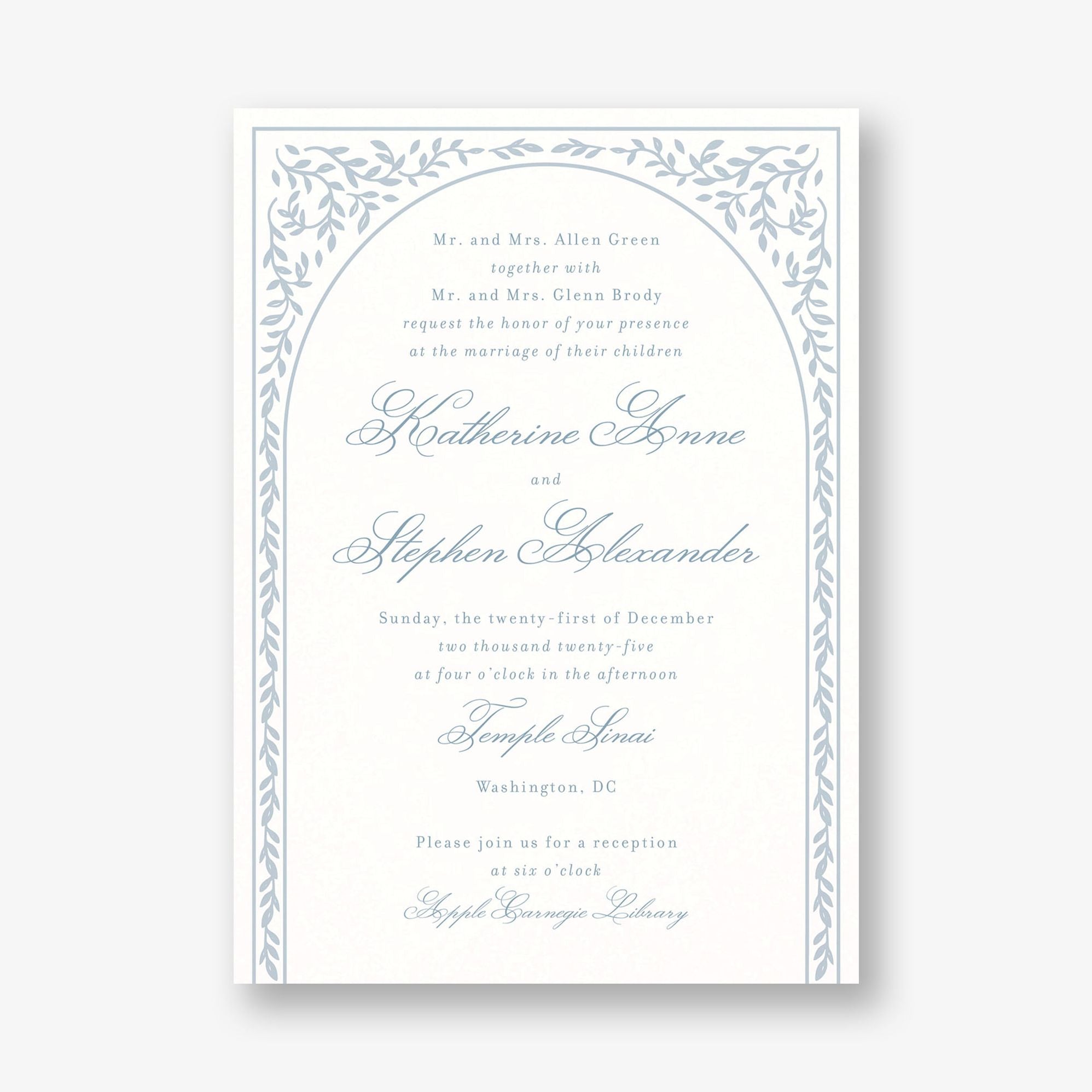 Trellis Vines Wedding Invitation - Image 2
