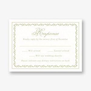 Trellis Vines Response Card
