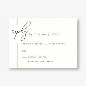 Contemporary Borderline Foil Response Card