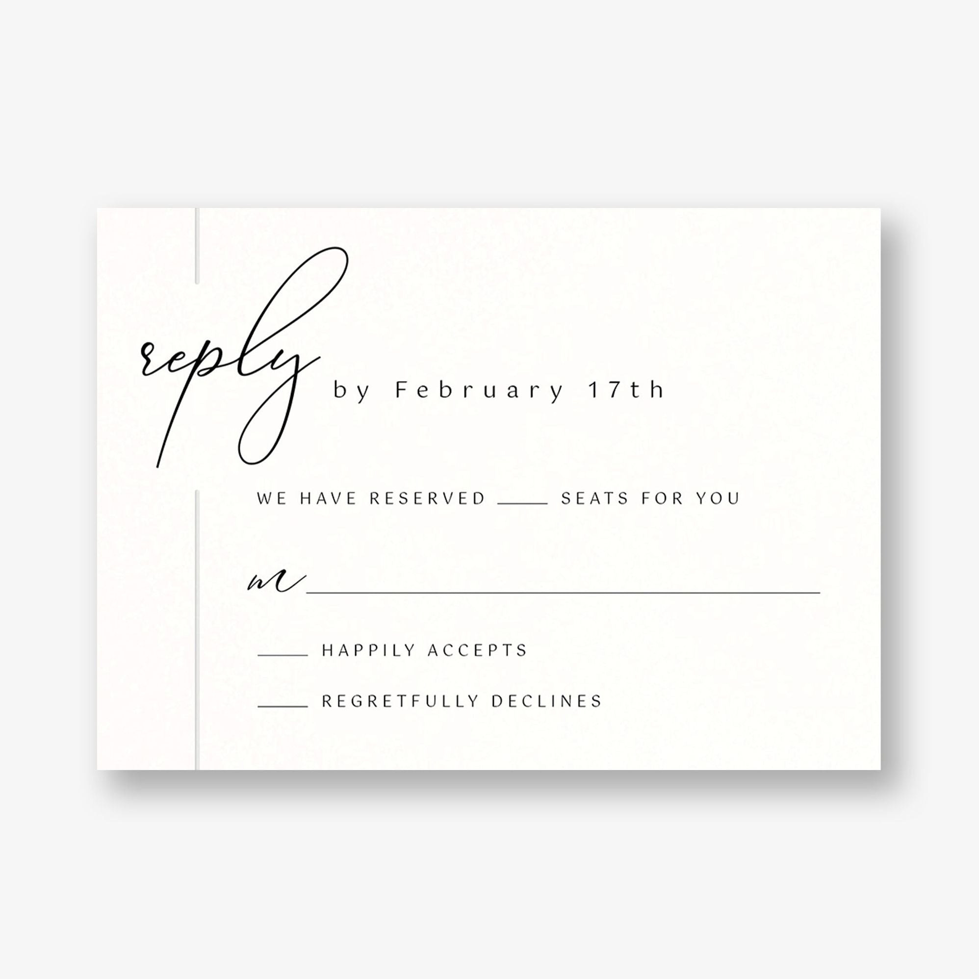 Contemporary Borderline Foil Response Card - Image 2