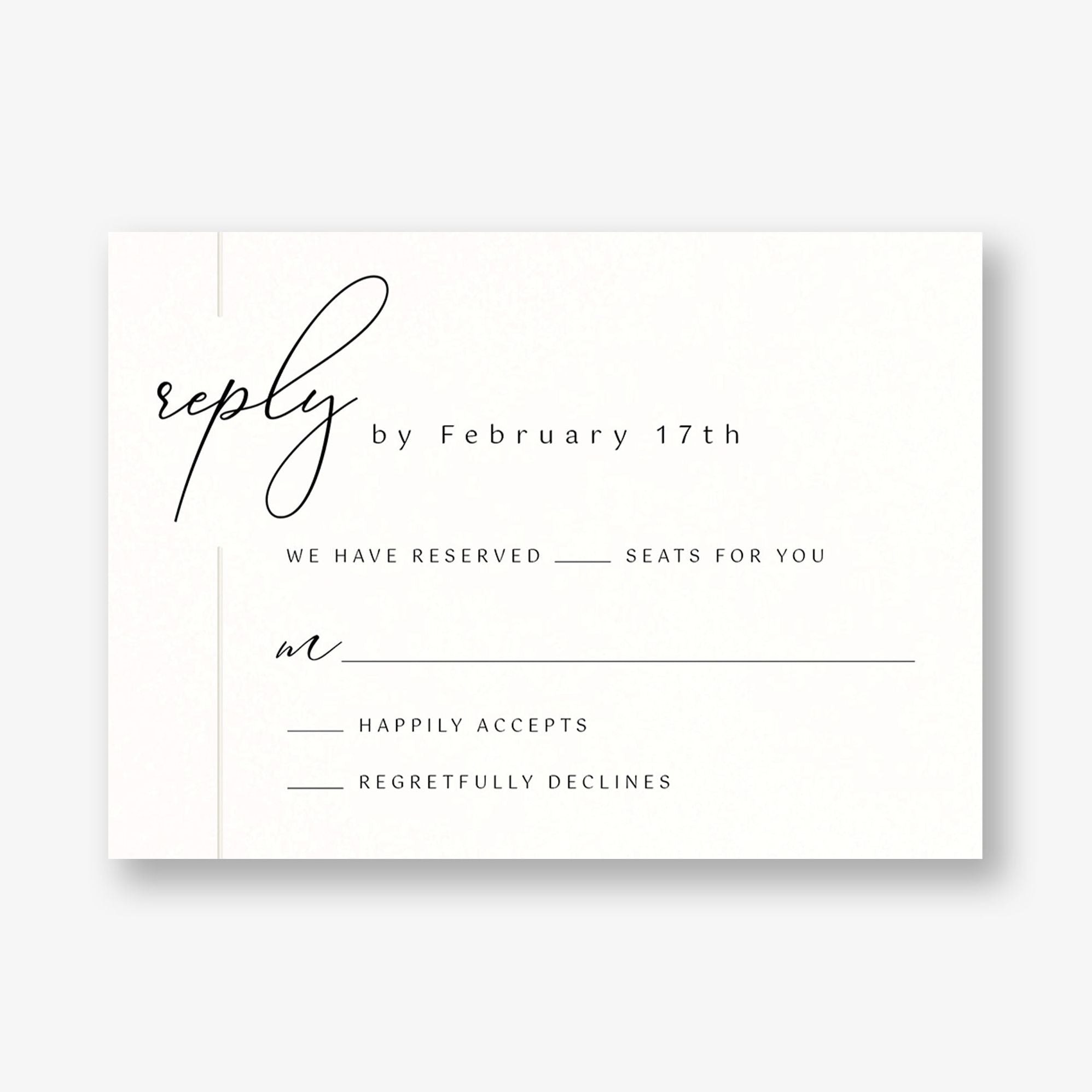 Contemporary Borderline Foil Response Card - Image 3