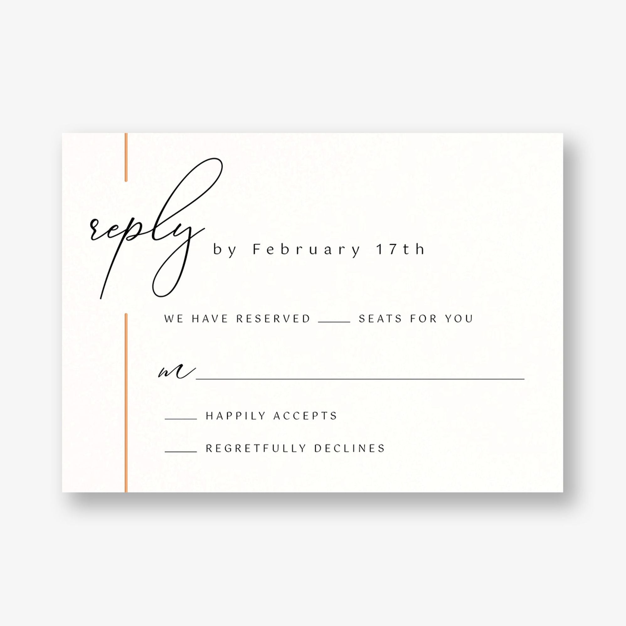 Contemporary Borderline Foil Response Card - Image 4