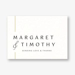 Contemporary Borderline Foil Thank You Card