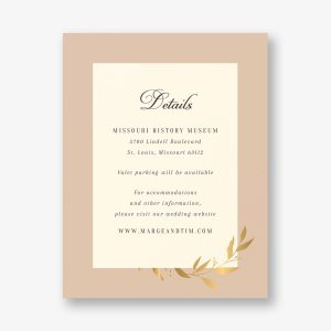 Wrapped Vines Foil Information Card