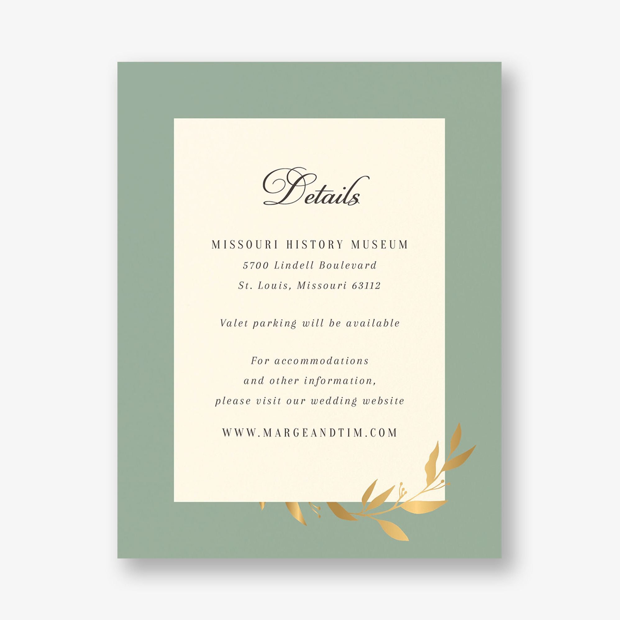 Wrapped Vines Foil Information Card - Image 3