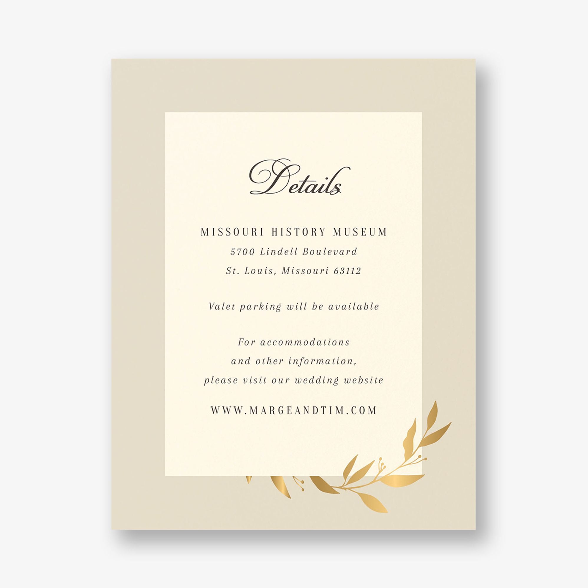 Wrapped Vines Foil Information Card - Image 4
