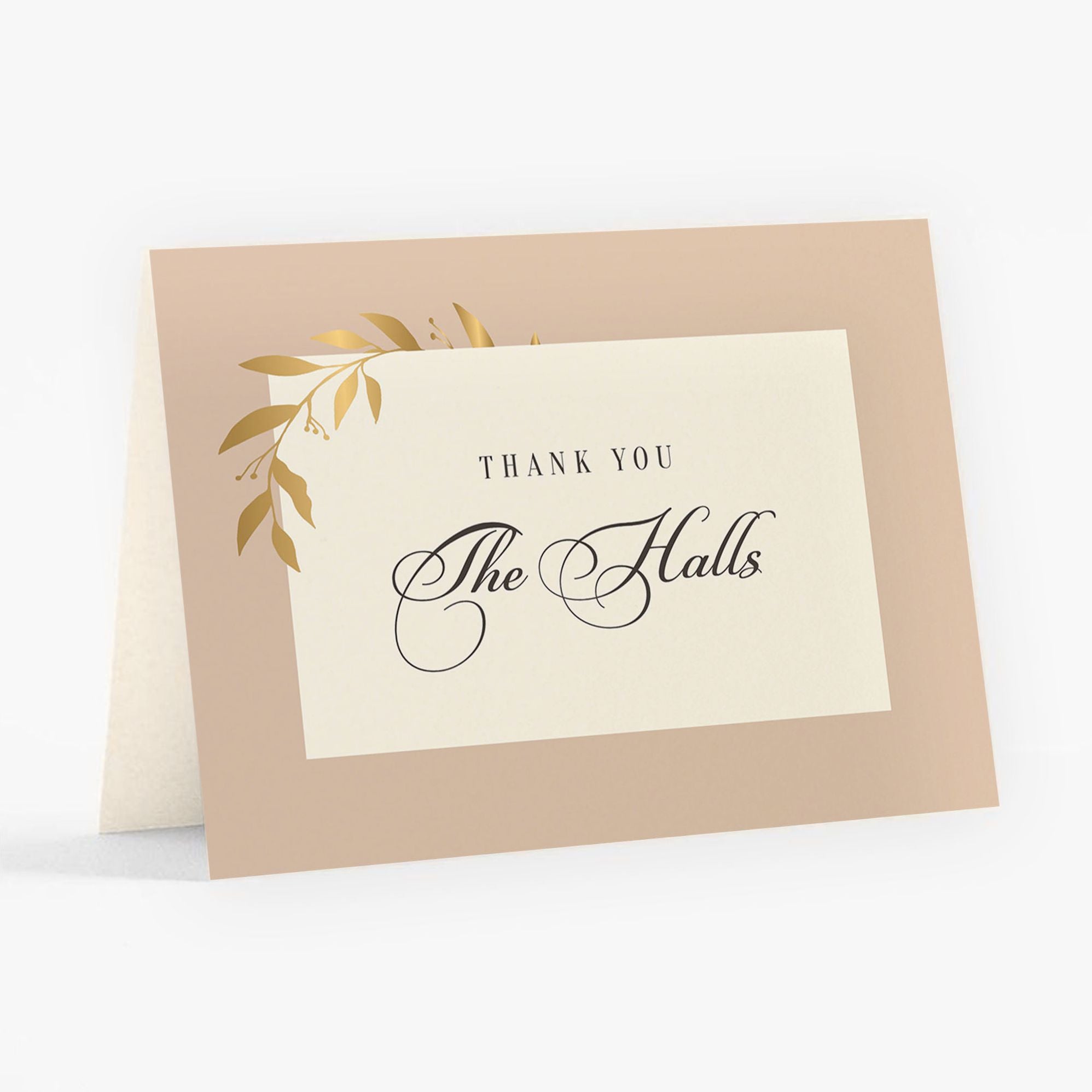 Wrapped Vines Foil Thank You Card - Image 4