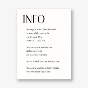 Stacked Deco Type Information Card