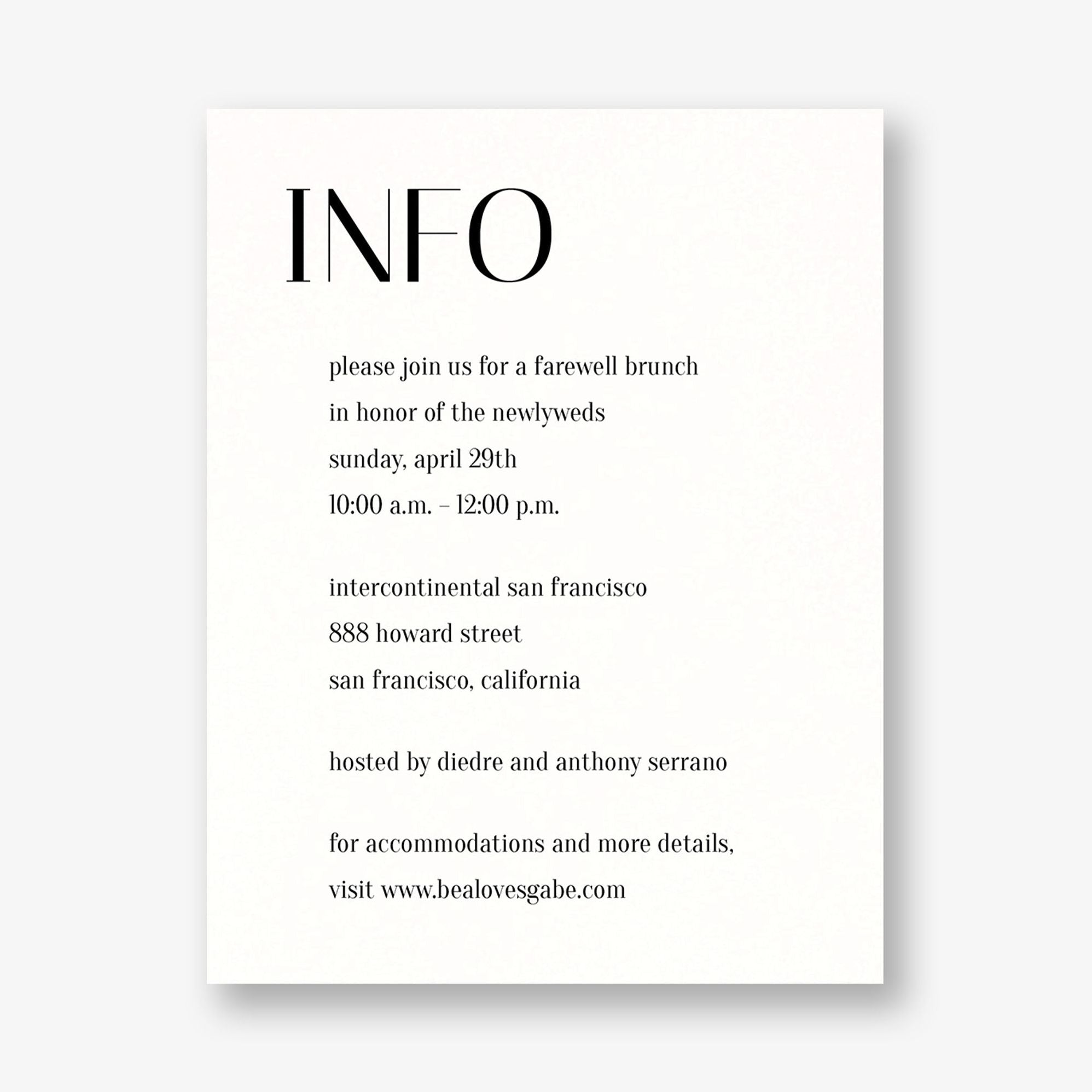 Stacked Deco Type Information Card