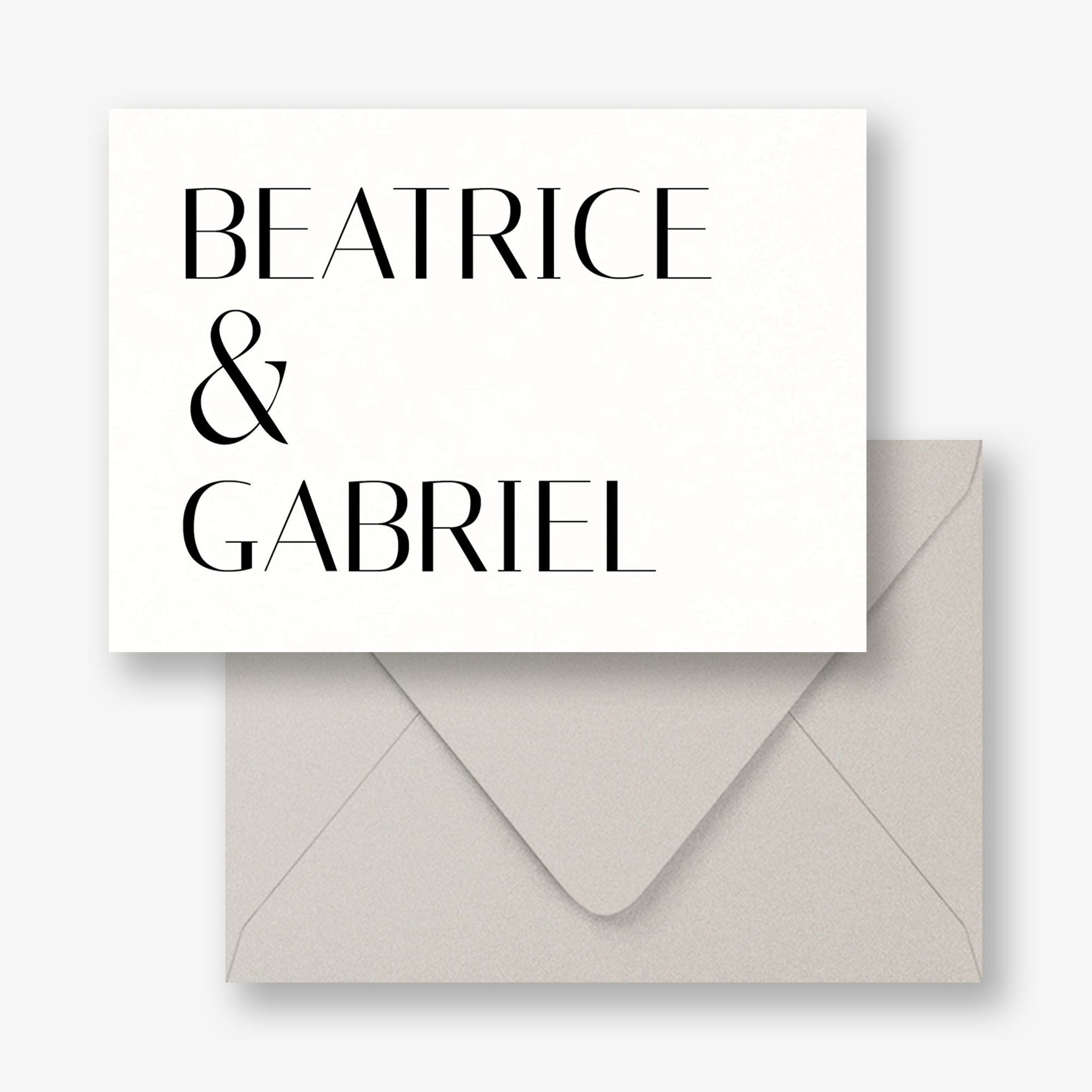 Stacked Deco Type Stationery Card - Image 2