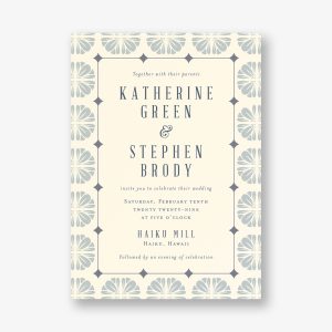Scalloped Tile Wedding Invitation