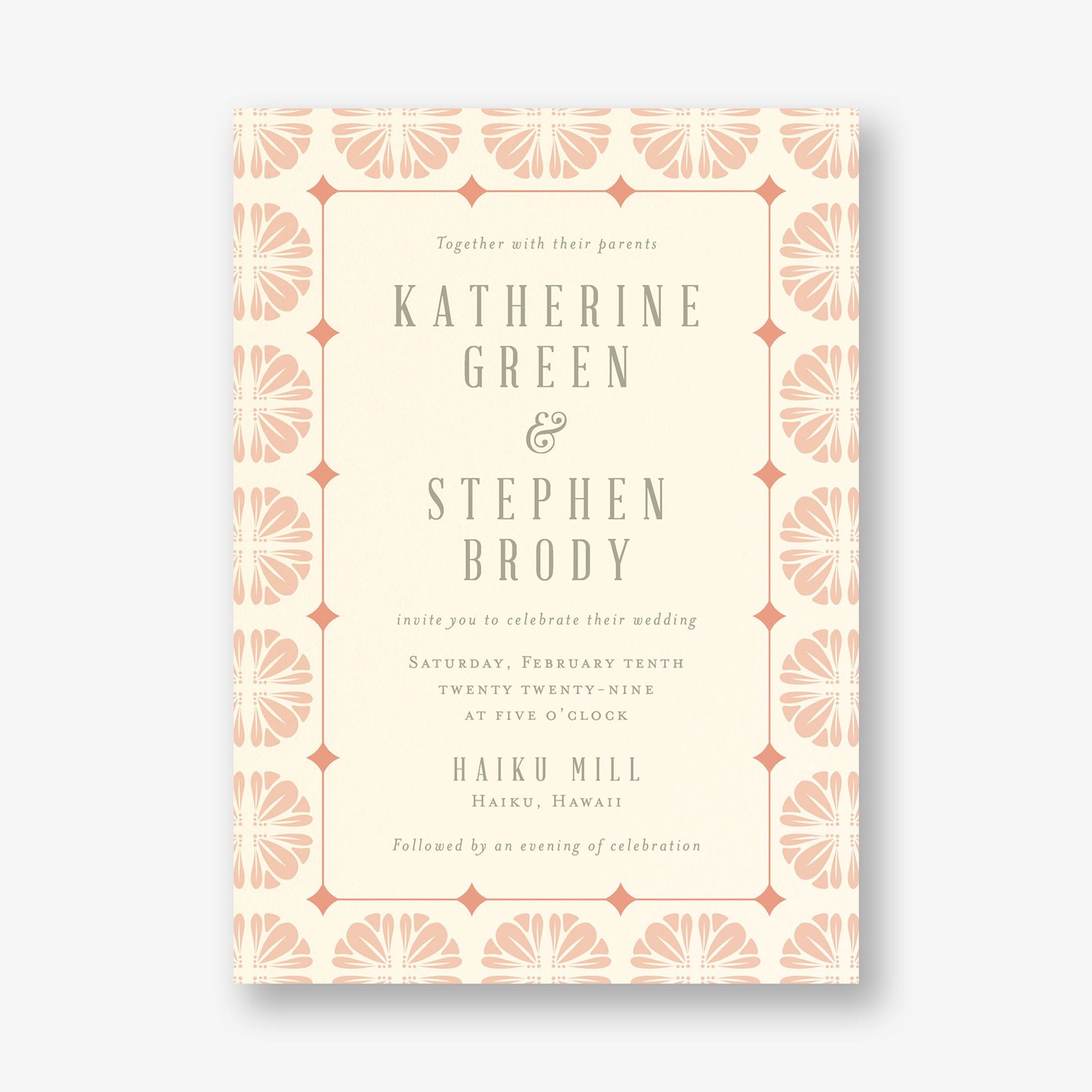 Scalloped Tile Wedding Invitation - Image 3