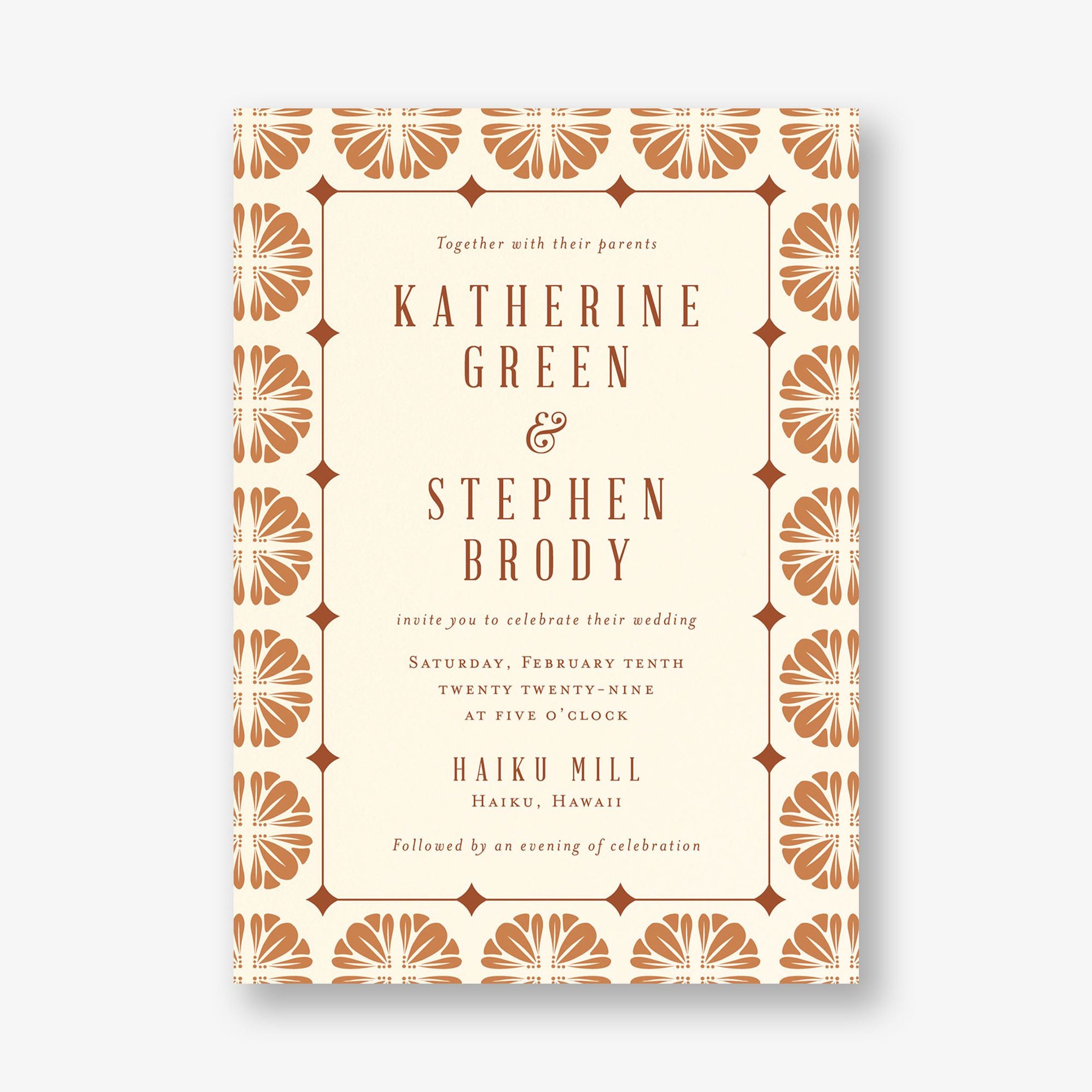 Scalloped Tile Wedding Invitation - Image 4