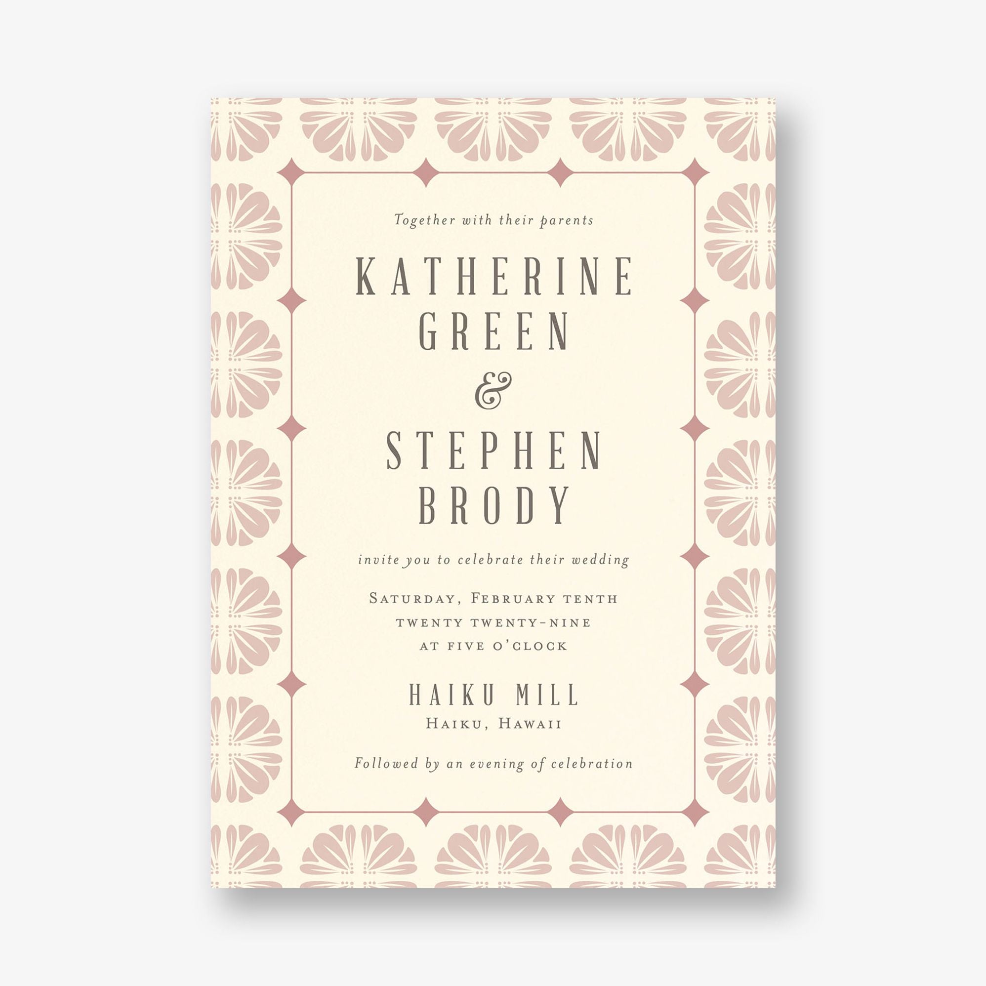 Scalloped Tile Wedding Invitation - Image 5