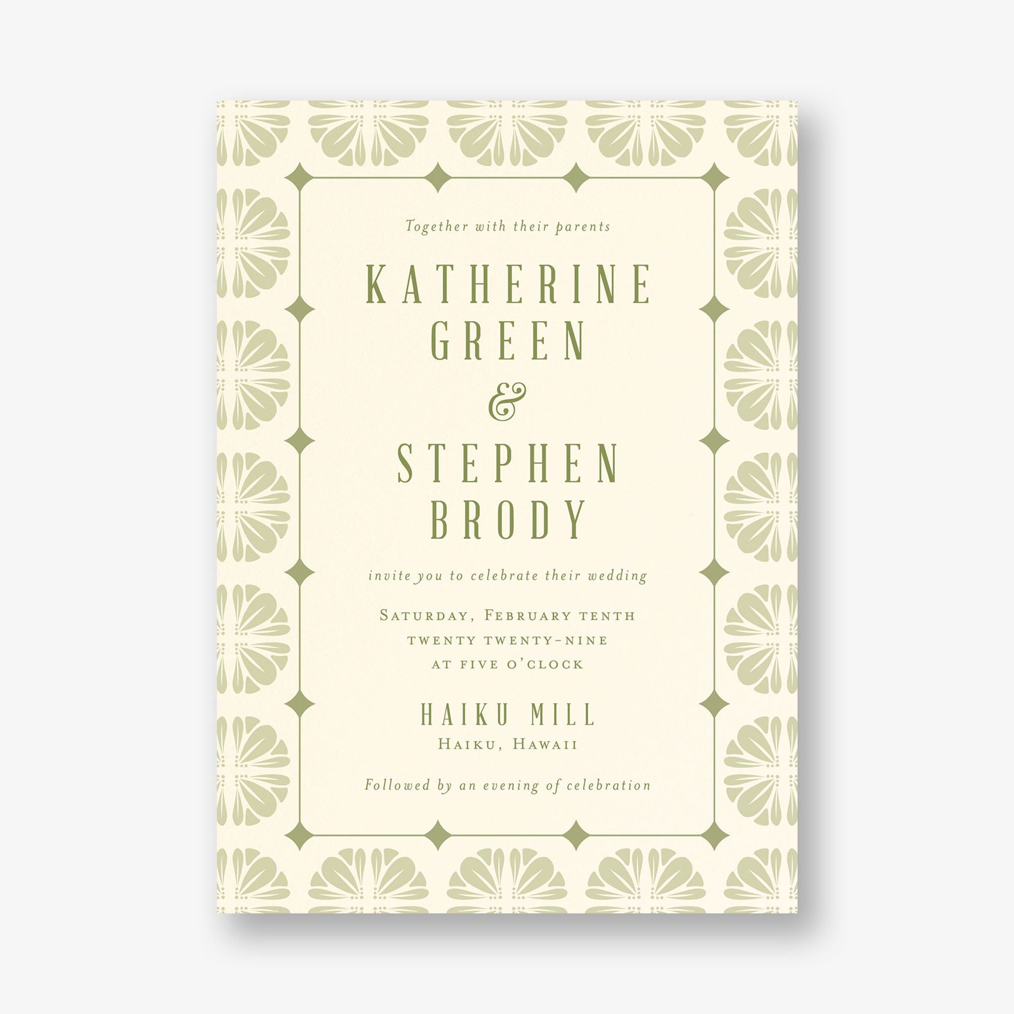 Scalloped Tile Wedding Invitation - Image 6