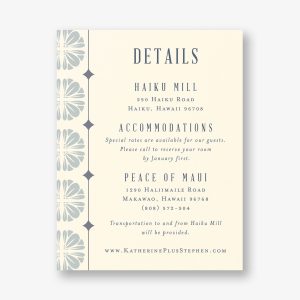 Scalloped Tile Information Card