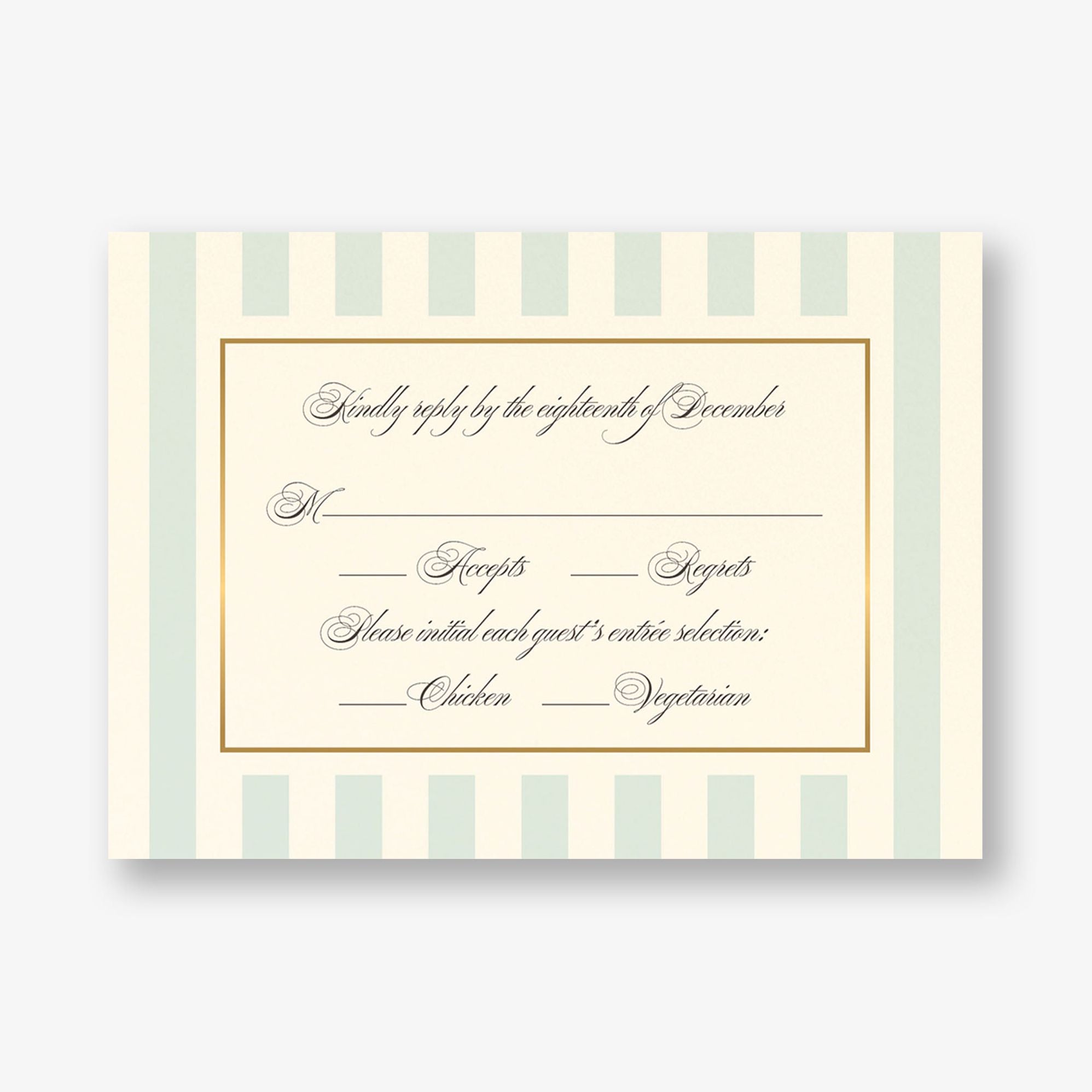 Posh Pinstripe Foil Response Card - Image 4