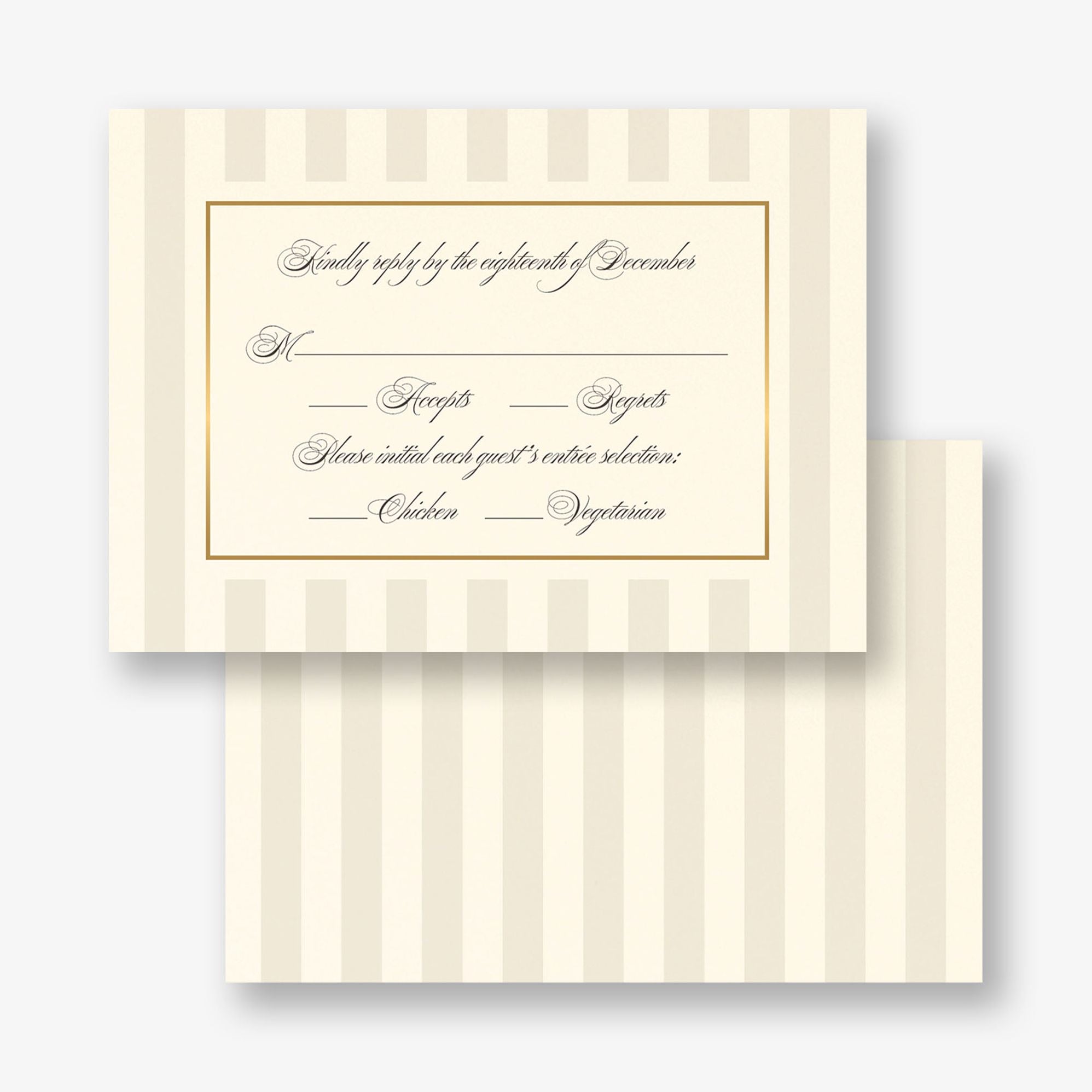Posh Pinstripe Foil Response Card - Image 5