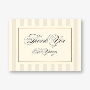 Posh Pinstripe Foil Thank You Card
