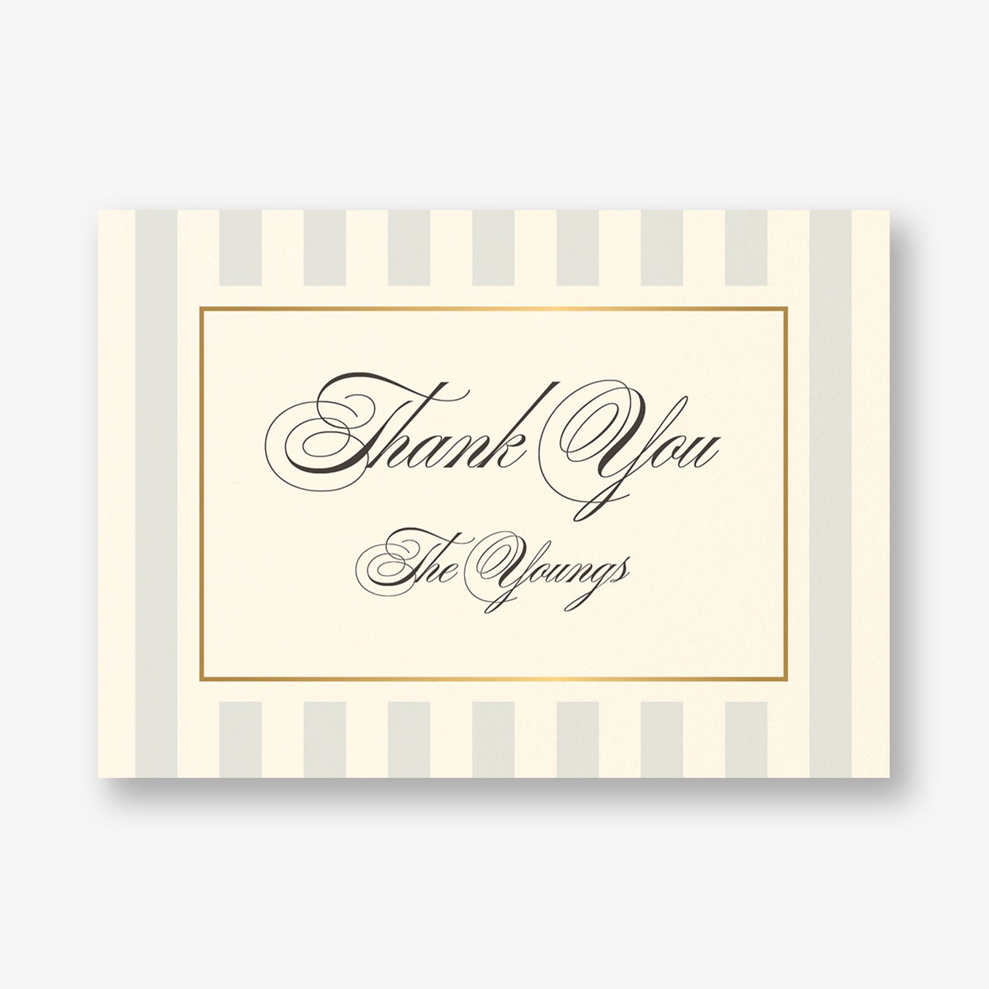 Posh Pinstripe Foil Thank You Card - Image 5