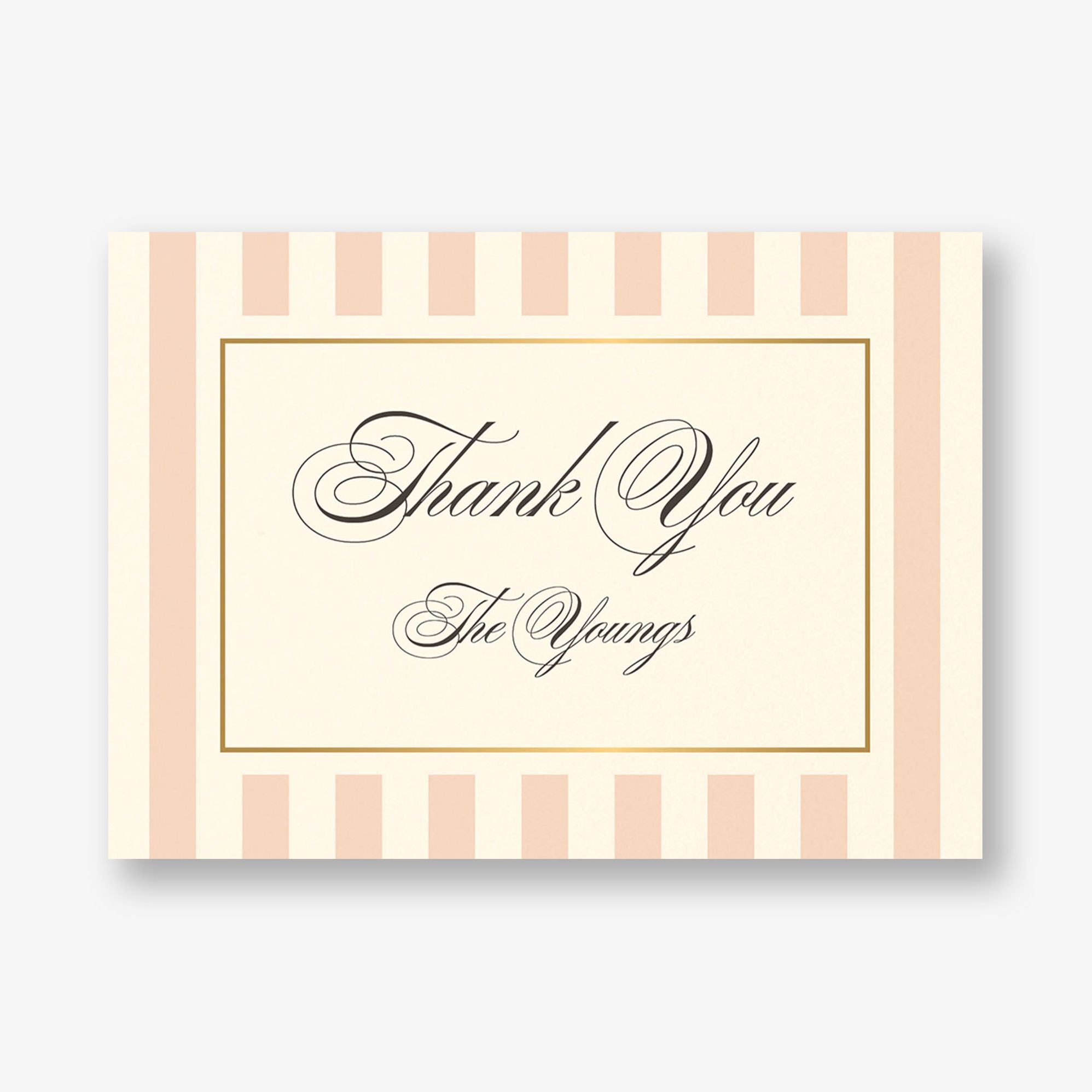 Posh Pinstripe Foil Thank You Card - Image 2
