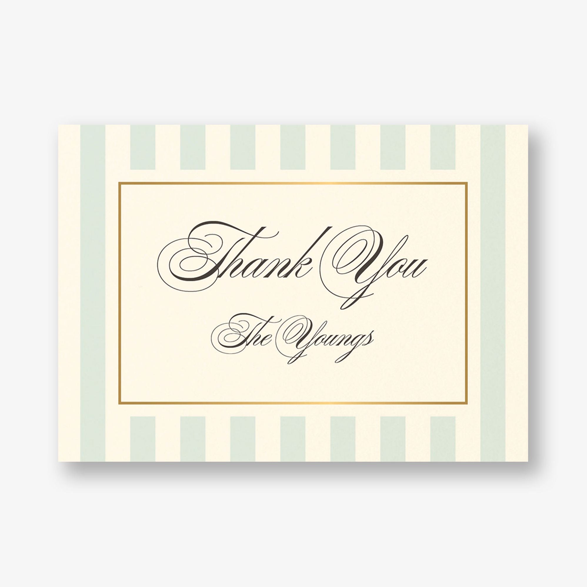 Posh Pinstripe Foil Thank You Card - Image 3