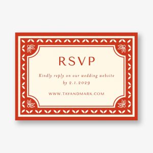 Folk Floral Frame Response Card