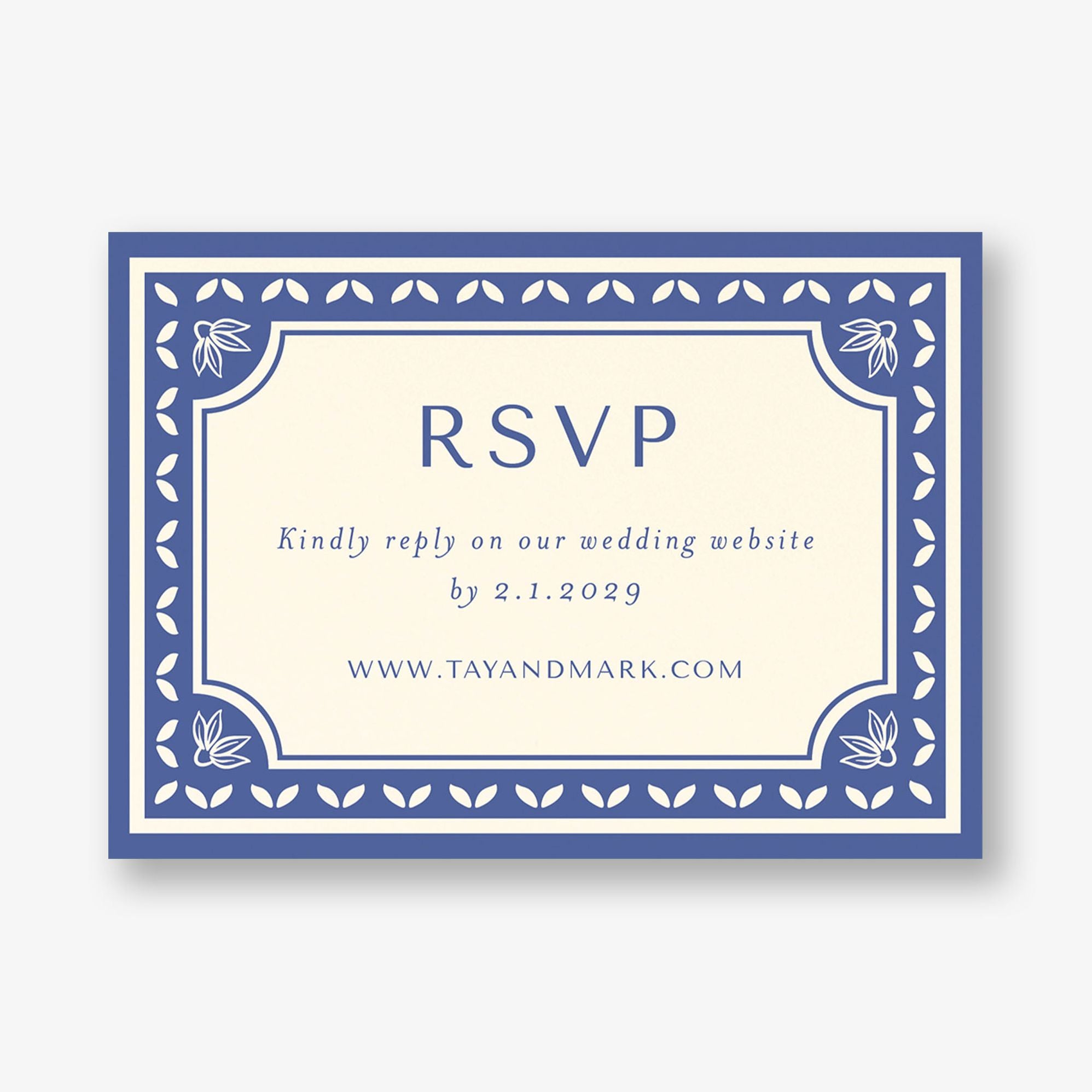Folk Floral Frame Response Card - Image 3