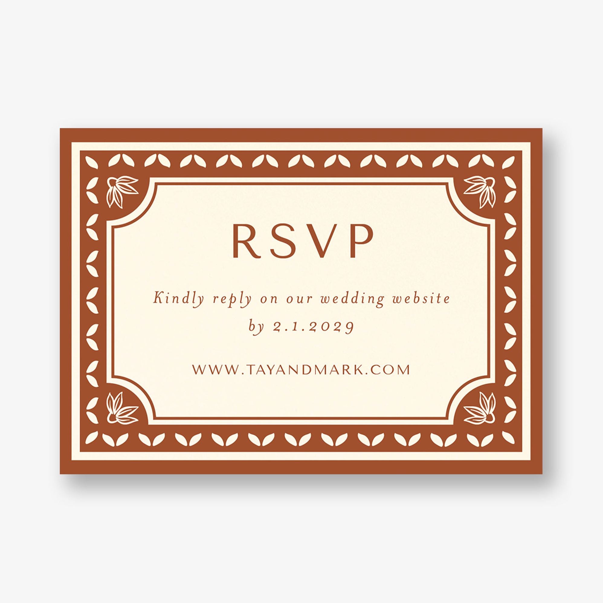 Folk Floral Frame Response Card - Image 4