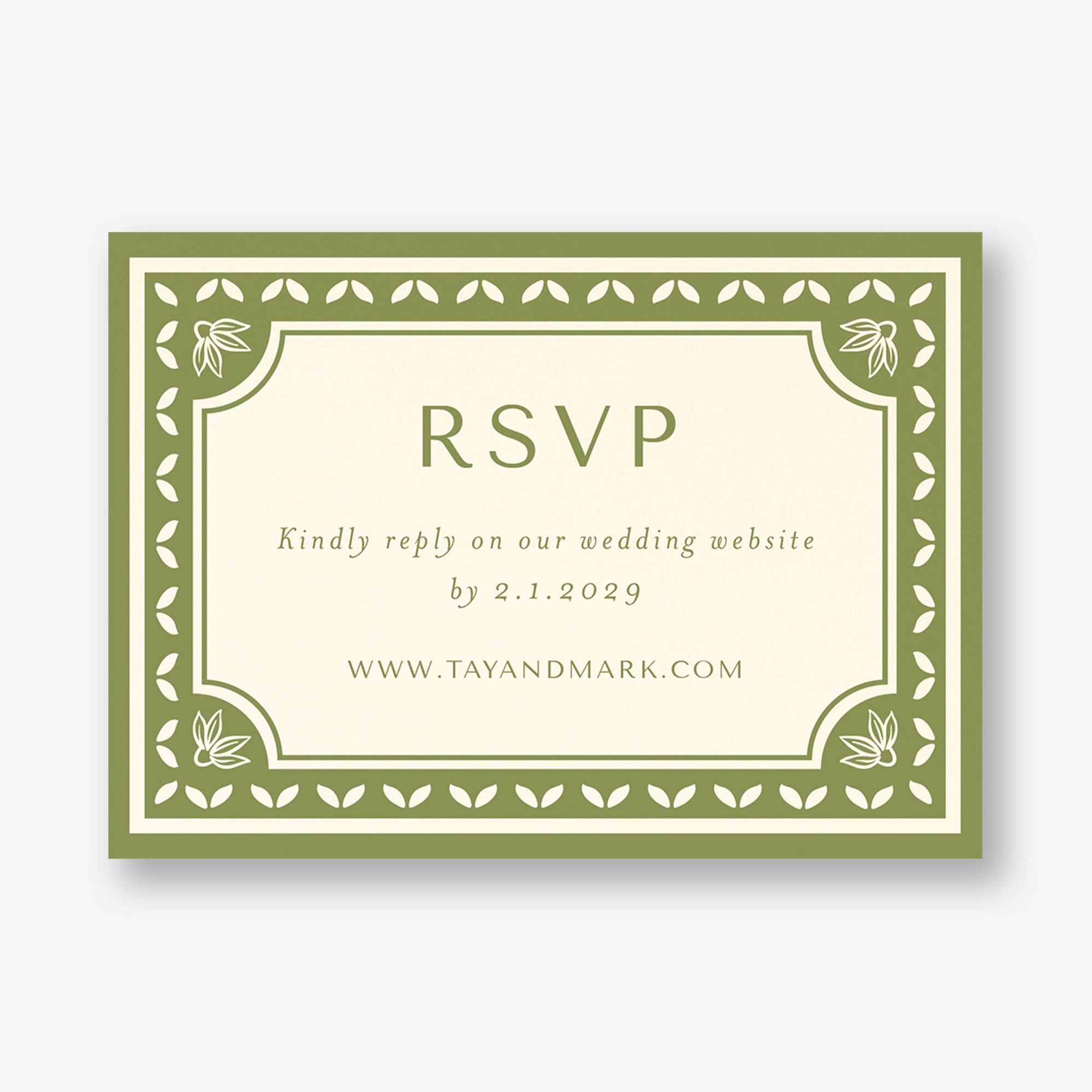 Folk Floral Frame Response Card - Image 5
