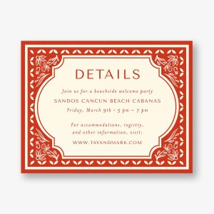 Folk Floral Frame Information Card