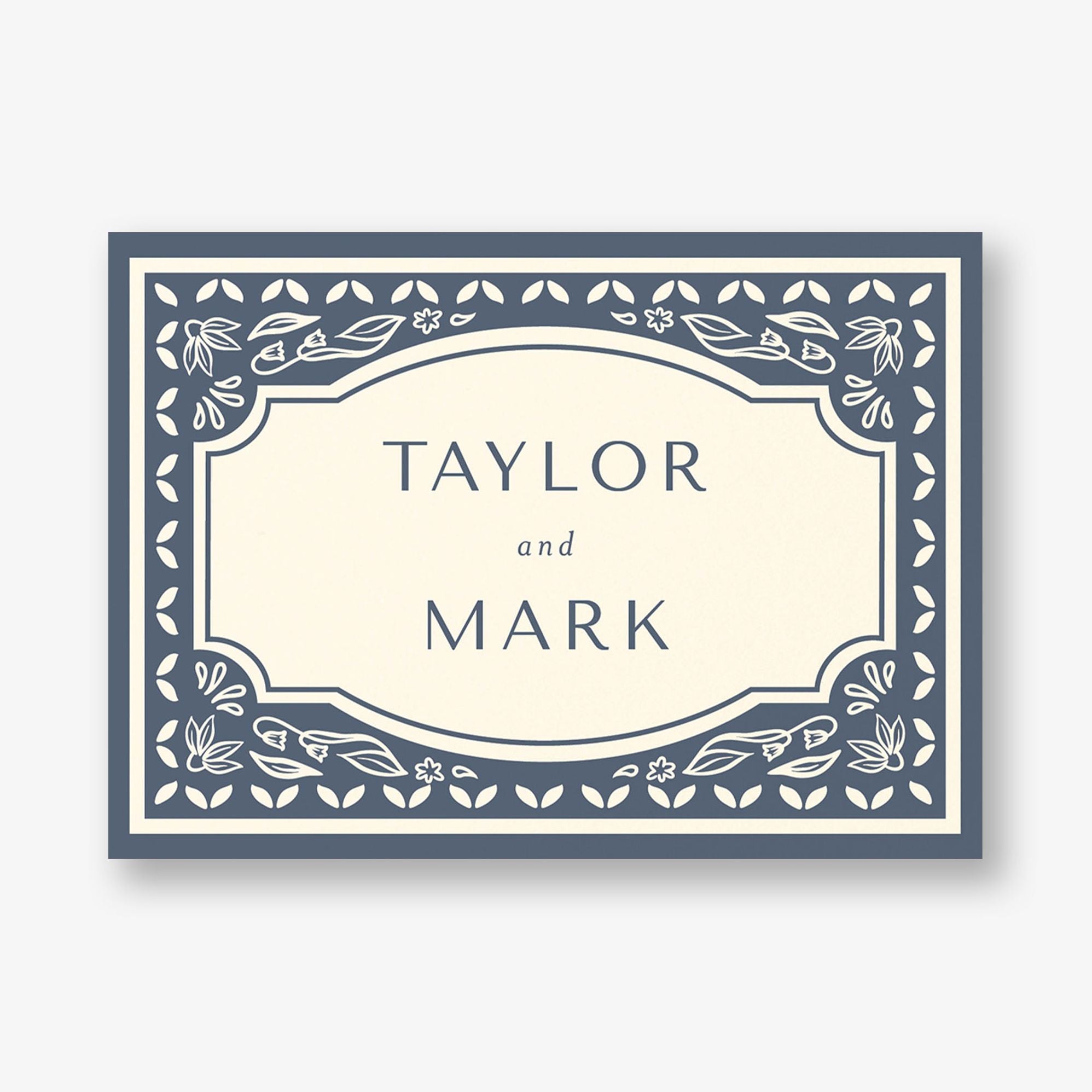 Folk Floral Frame Stationery Card - Image 2