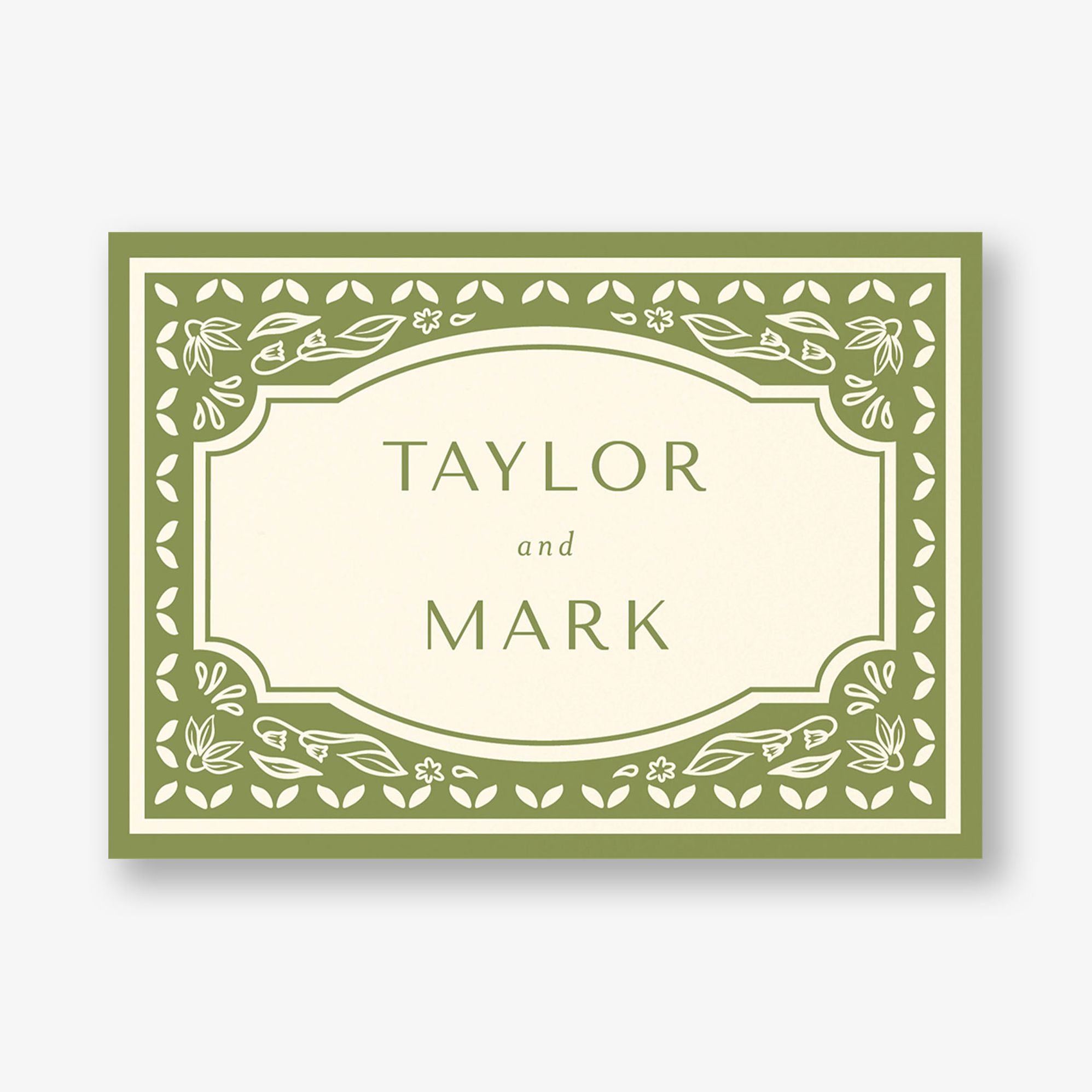 Folk Floral Frame Stationery Card - Image 6
