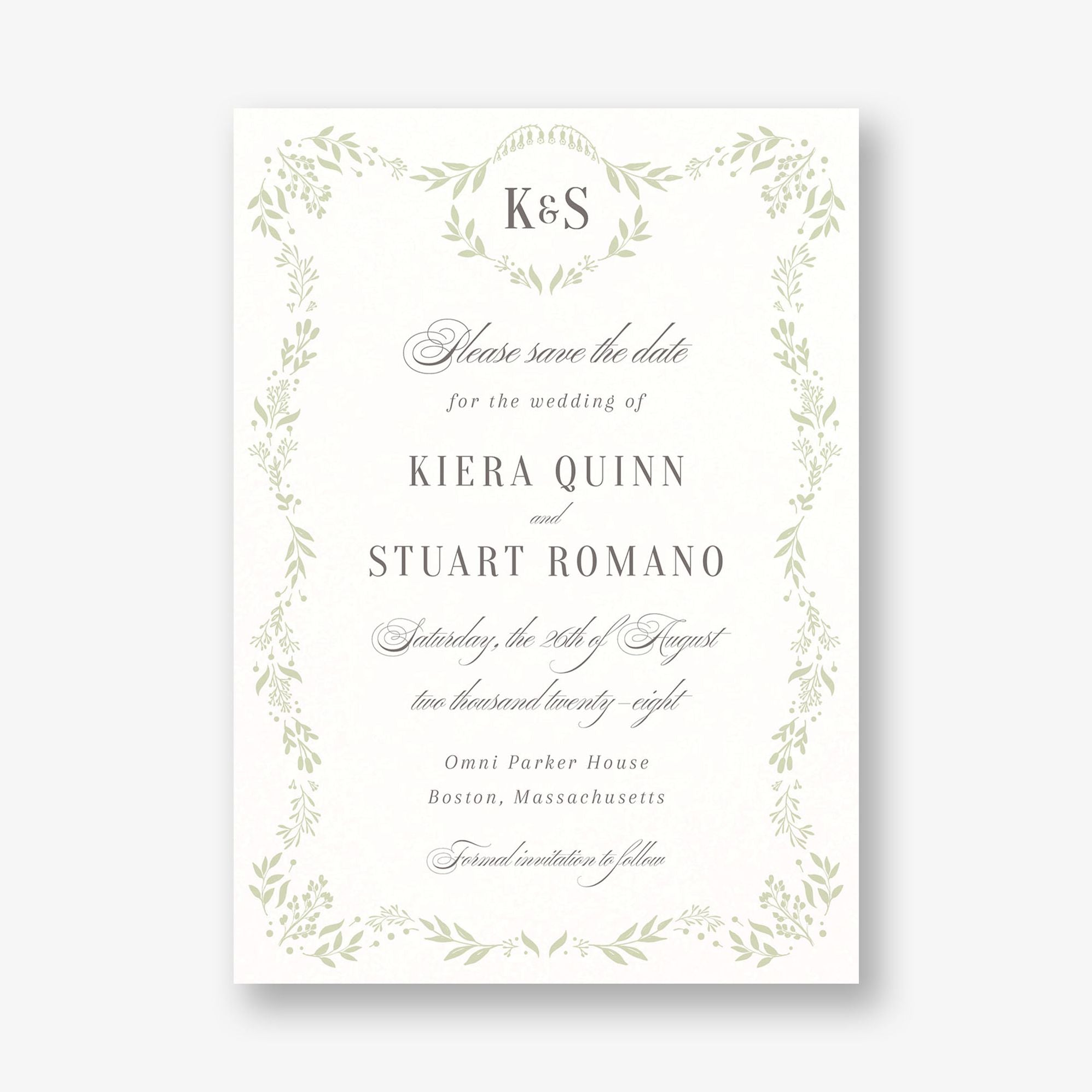 Winding Flora Frame Save the Date - Image 3
