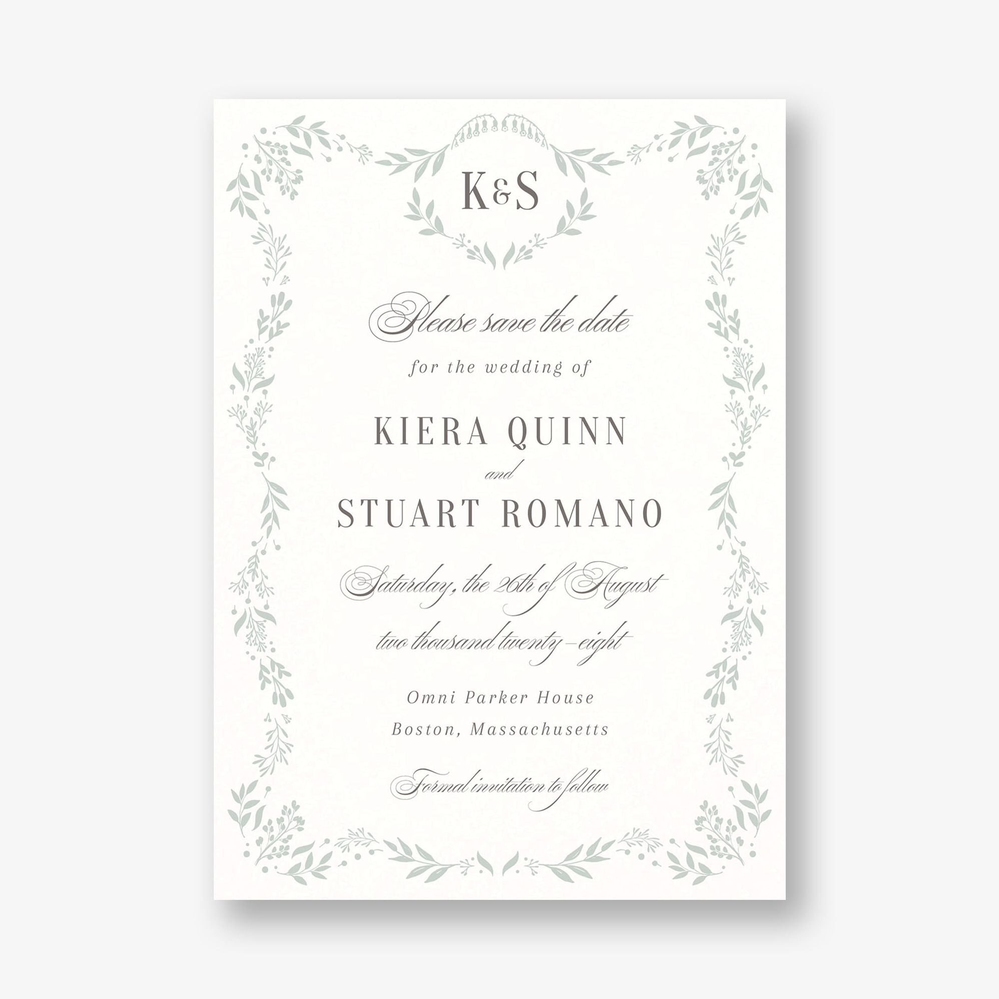 Winding Flora Frame Save the Date - Image 4