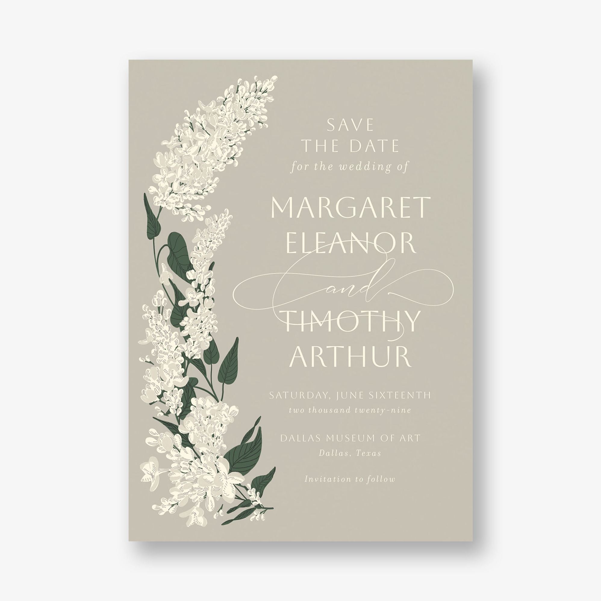 Lilac Bouquet Save the Date - Image 2