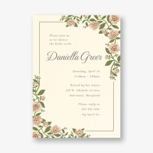 Vintage Primrose Bridal Shower Invitation
