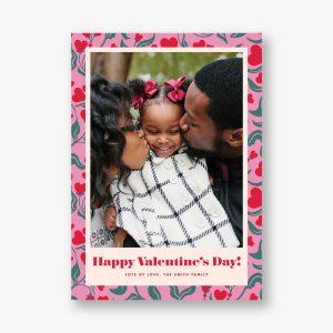 Heart Blooms Valentine Photo Card