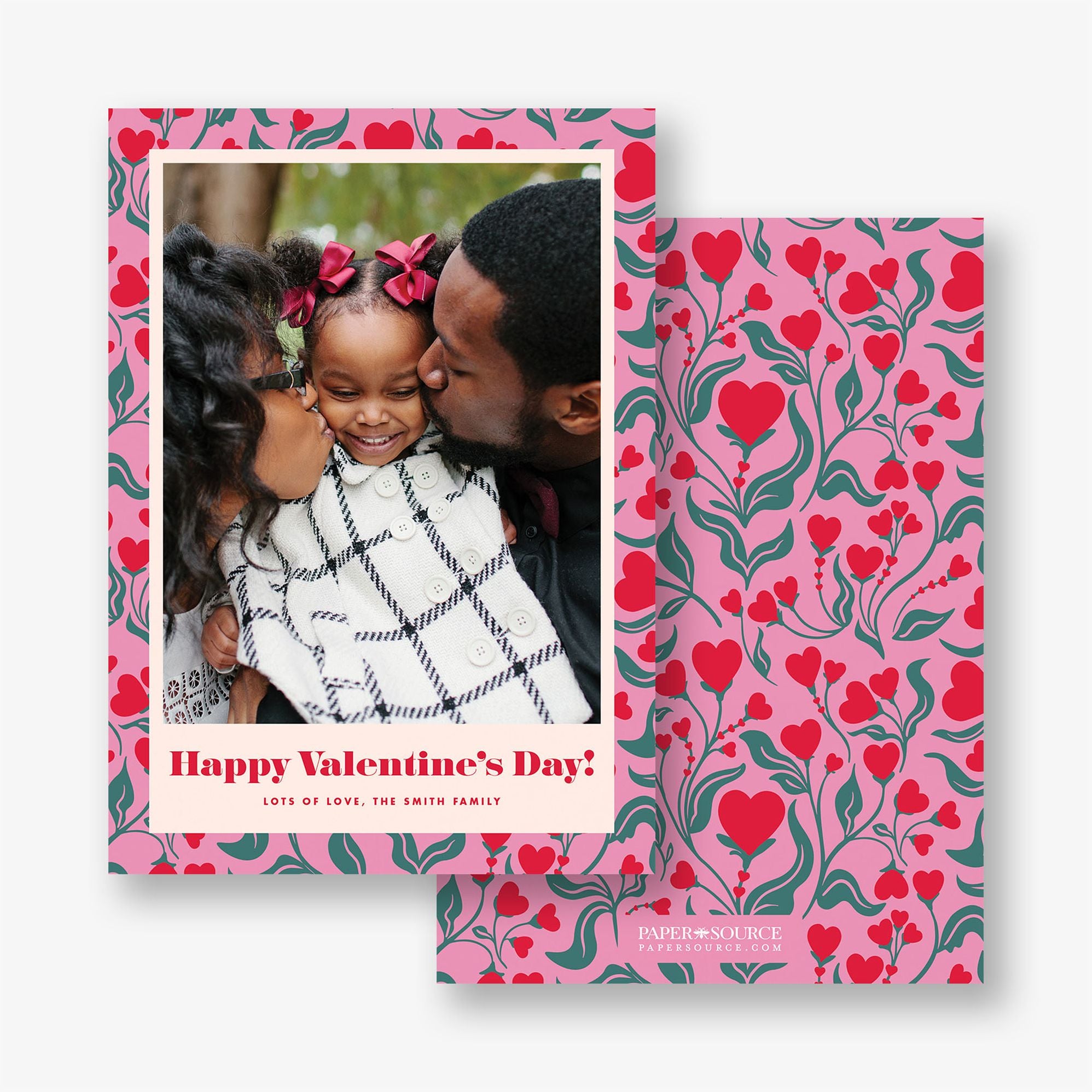 Heart Blooms Valentine Photo Card - Image 3