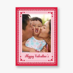 Doily Heart Frame Photo Card