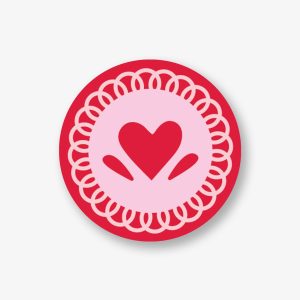 Doily Heart Frame Labels