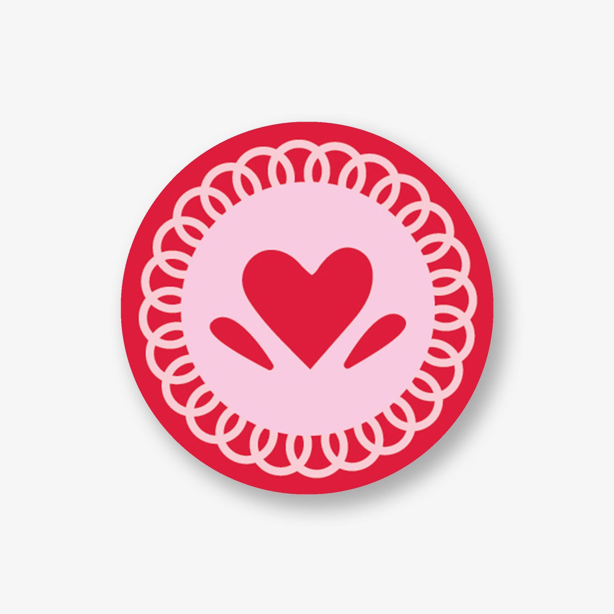 Doily Heart Frame Labels