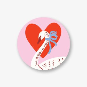 Sweet Swans Circle Labels
