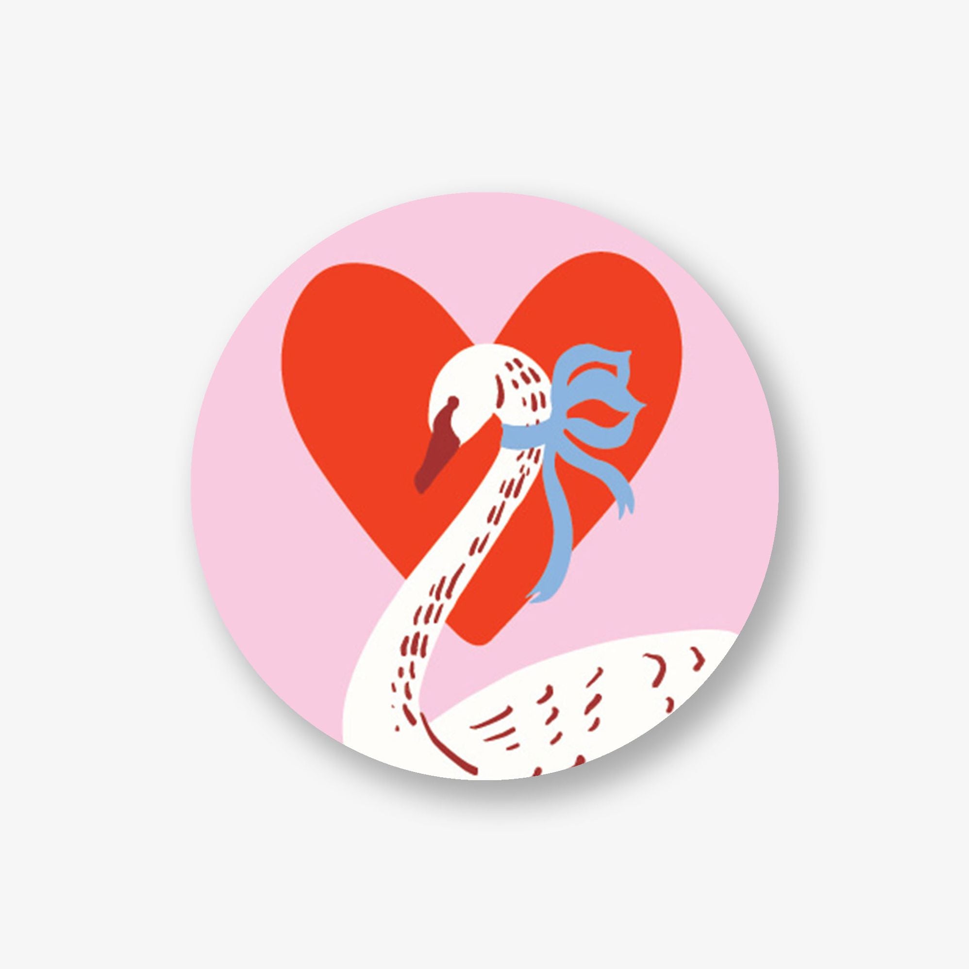 Sweet Swans Circle Labels