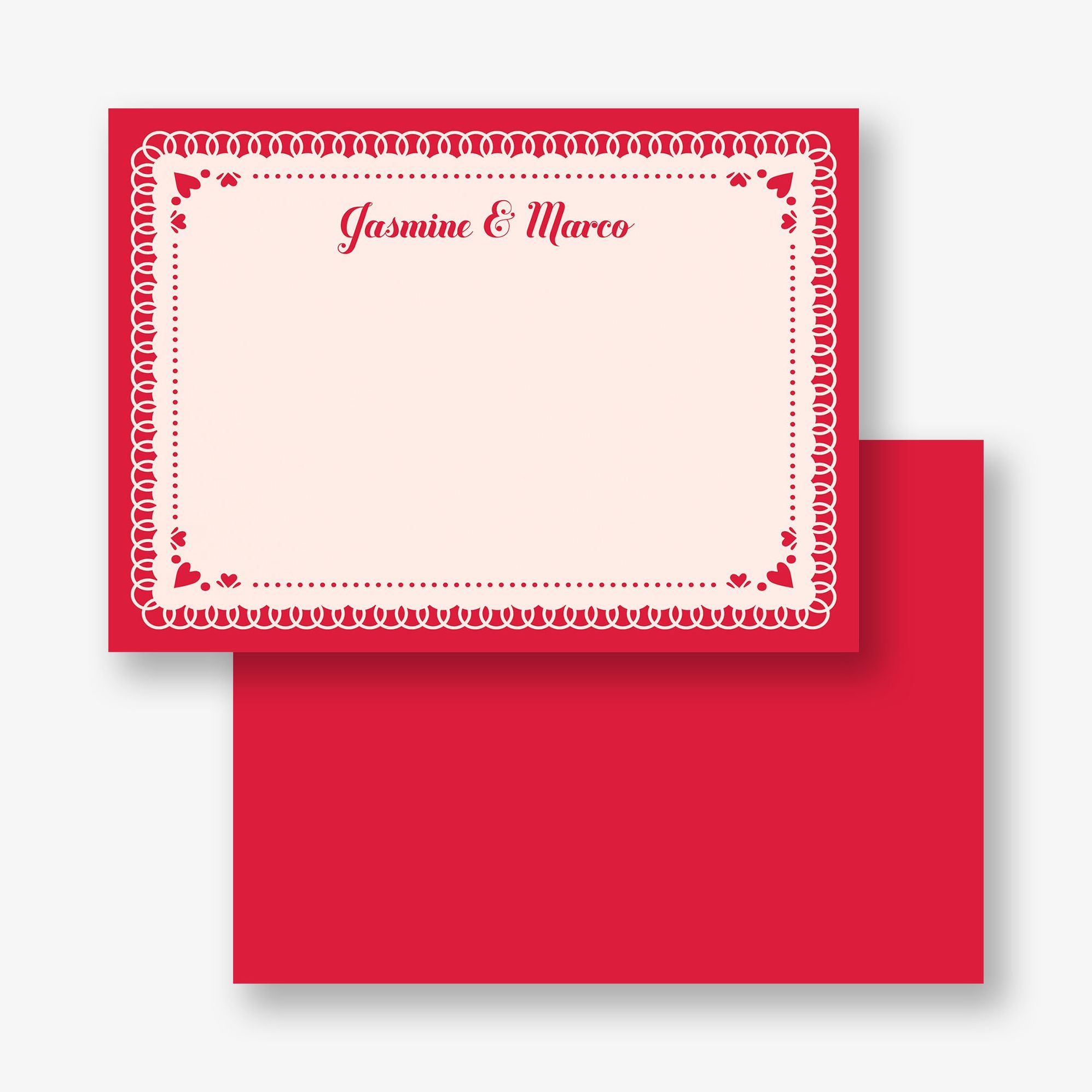 Doily Heart Frame Stationery - Image 2