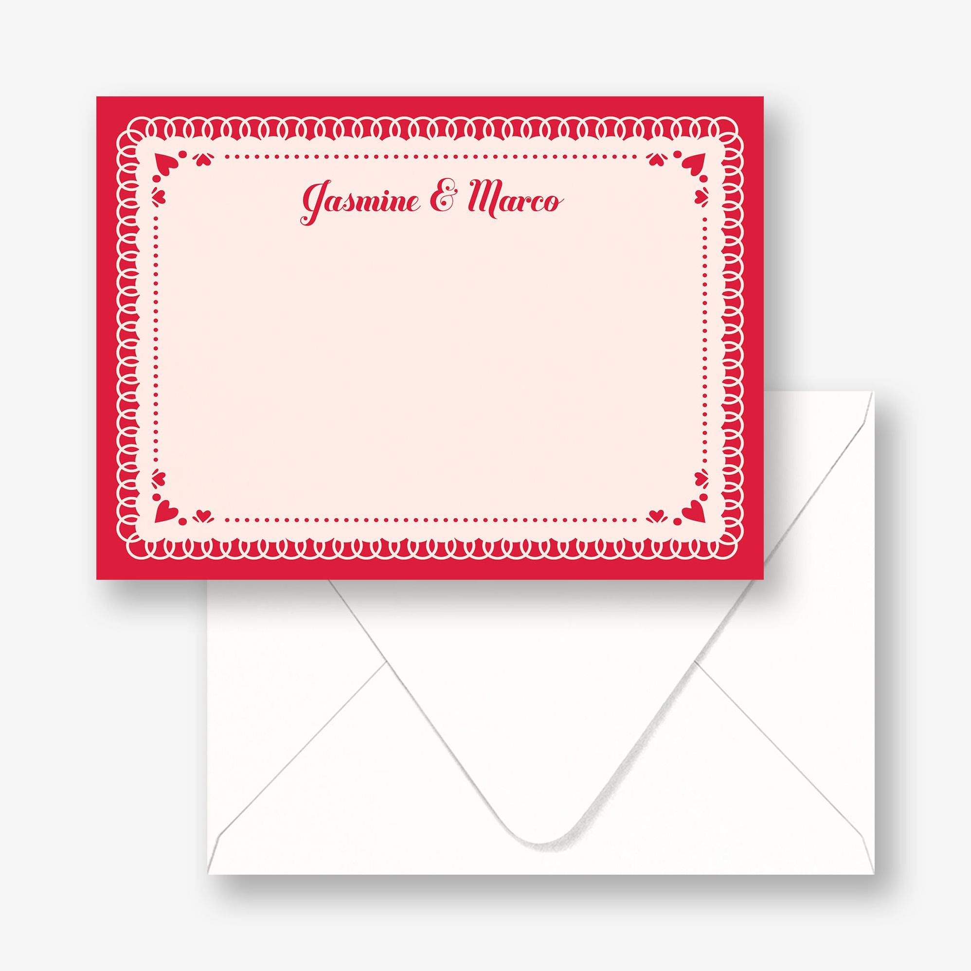 Doily Heart Frame Stationery - Image 3