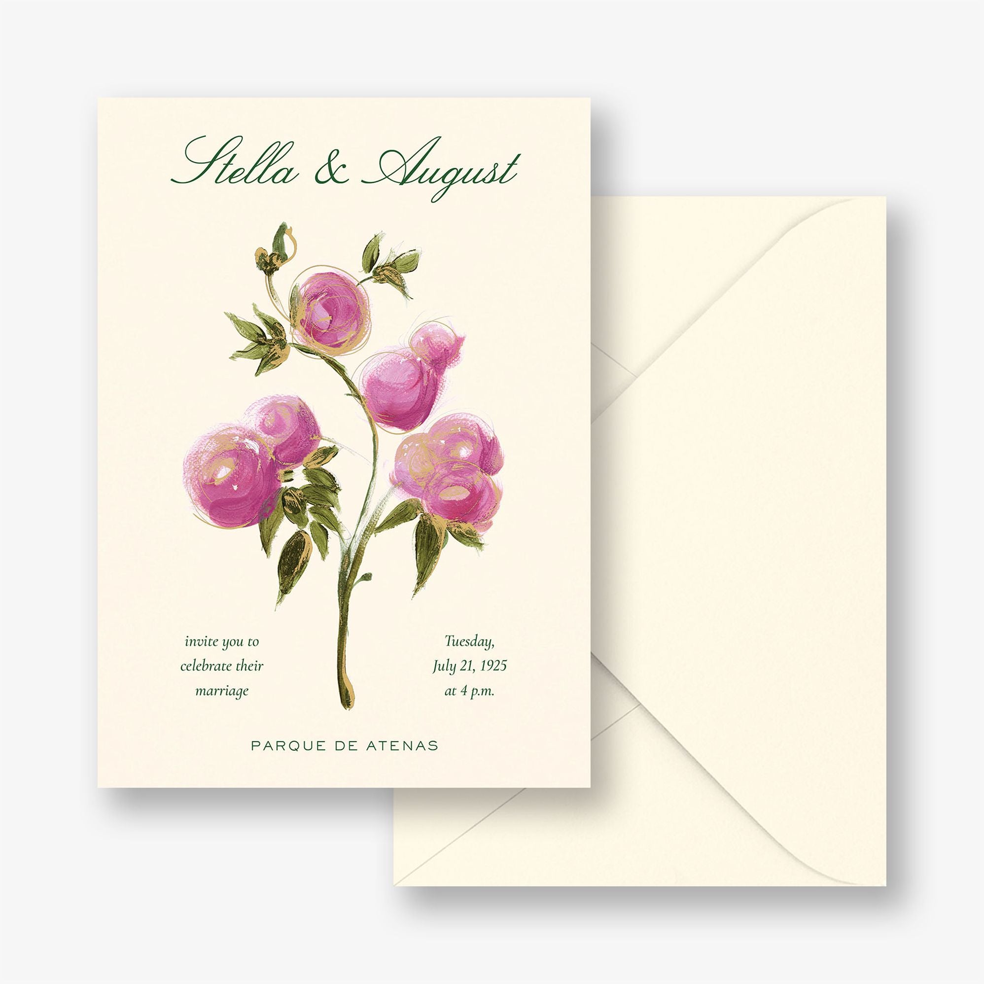 Vintage Blooms Wedding Invitation - Image 3