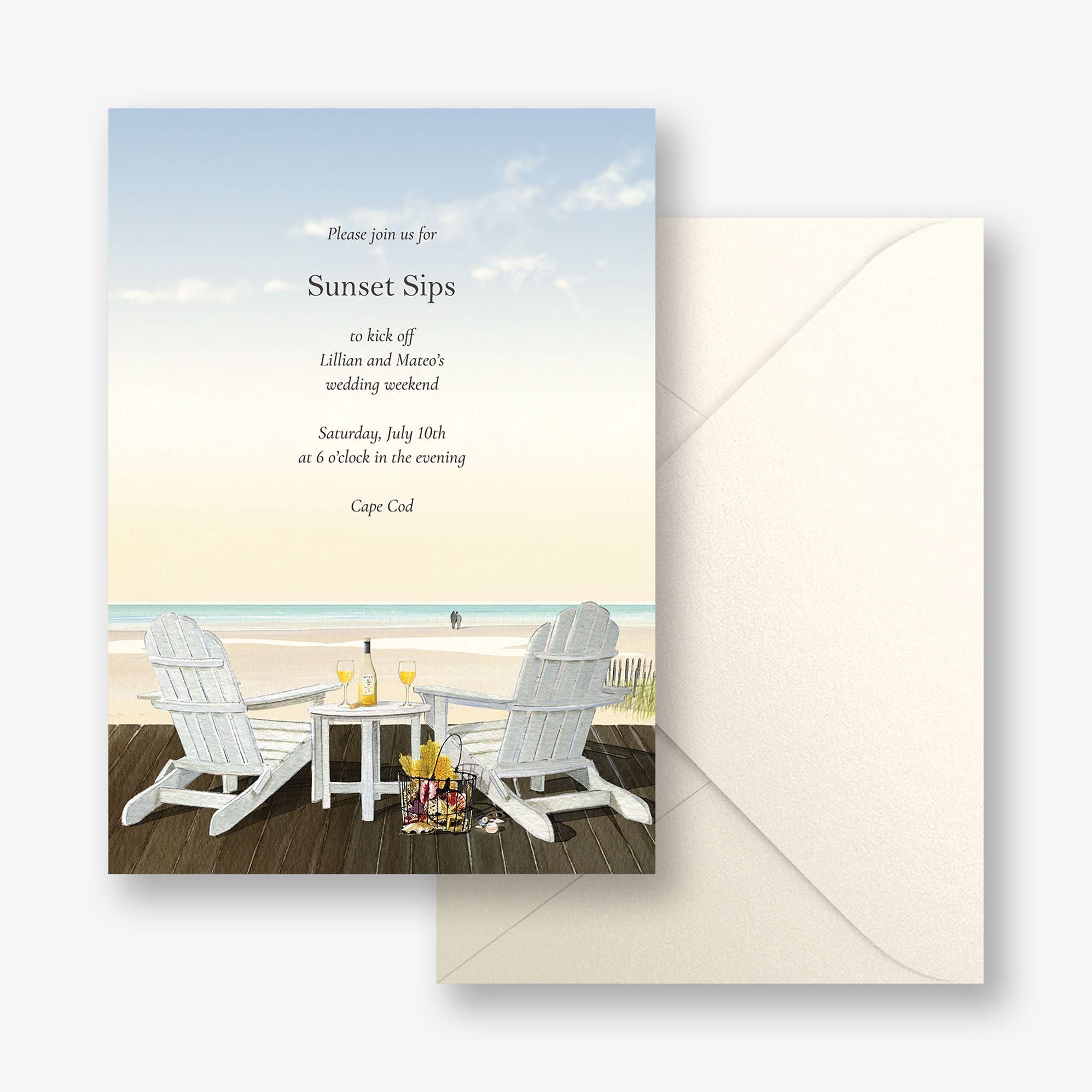 Beach Sunset Wedding Invitation - Image 2